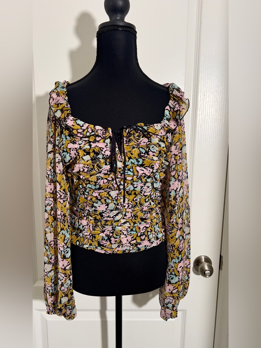 Free People Mabel Printed Blouse Size XS - Picture 10 of 16